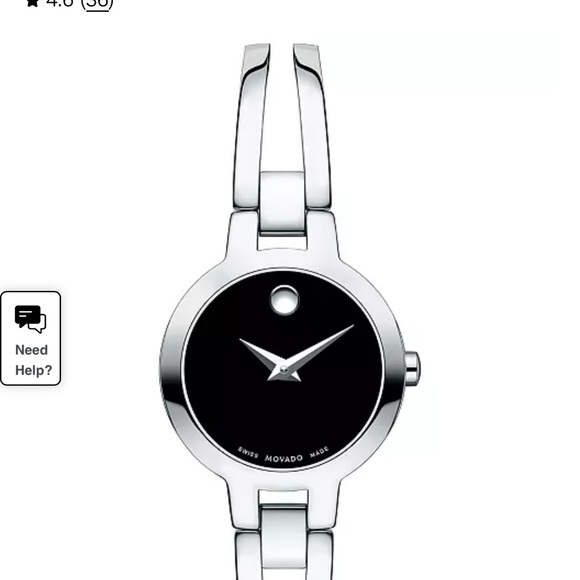 Movado Women’s Swiss Amorosa Stainless Steel Bangle Bracelet Watch 24mm - Picture 4 of 7
